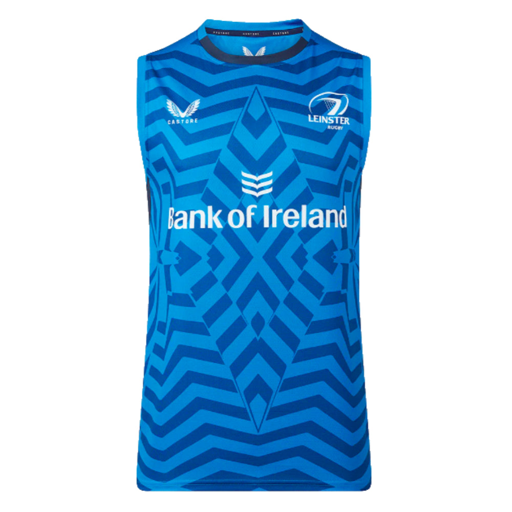 2023-2024 Leinster Training Vest (Blue) Product - Sleeveless Castore   