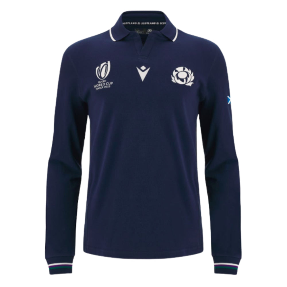 Scotland RWC 2023 Classic Home Rugby Shirt - Long Sleeve Product - Football Shirts Macron   