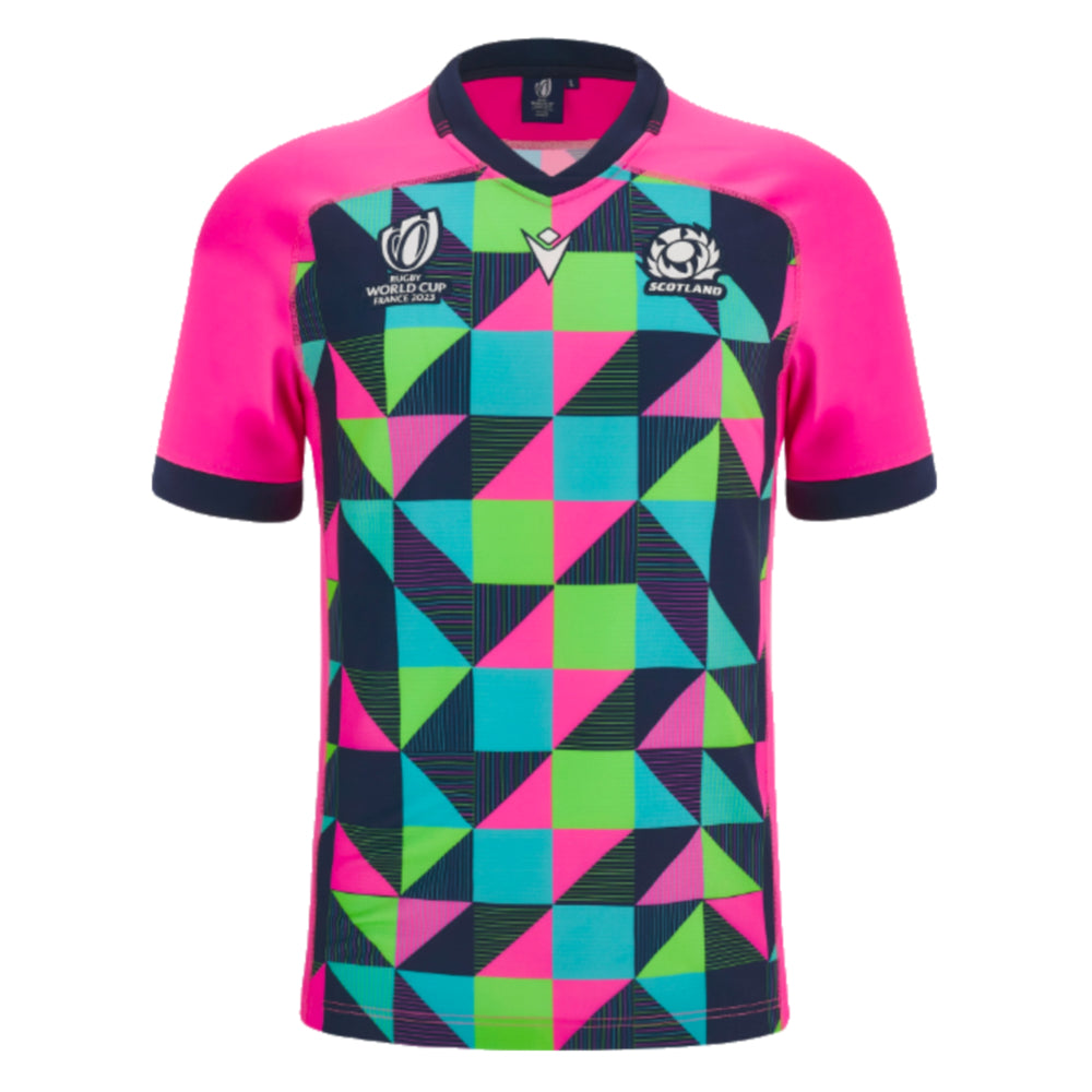 Scotland RWC 2023 Training Jersey (Neon) - Kids Product - Training Shirts Macron   