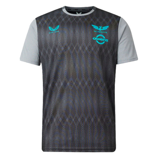 2023-2024 Scarlets Rugby SS Training Tee (Ebony)_0