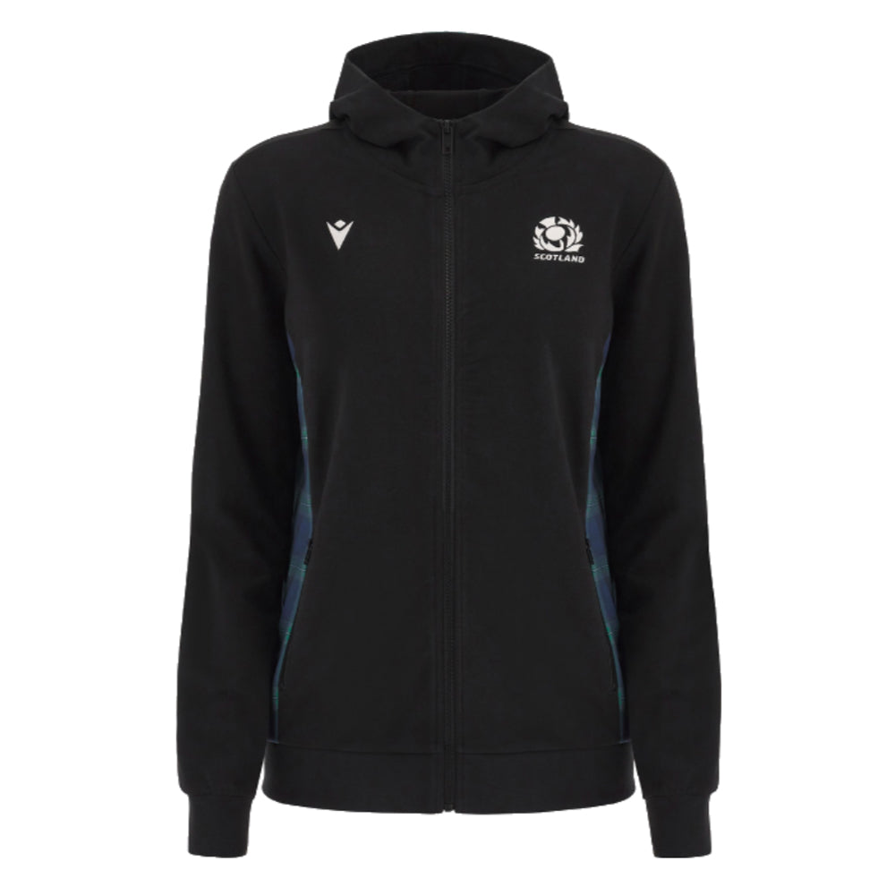 2023-2024 Scotland Travel Full Zip Hoodie (Black) - Ladies Product - Hoodies Macron   