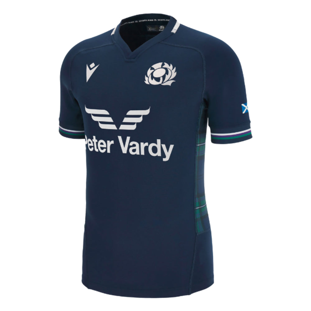 2023-2024 Scotland Home Rugby Authentic Body Fit Shirt Product - Football Shirts Macron   