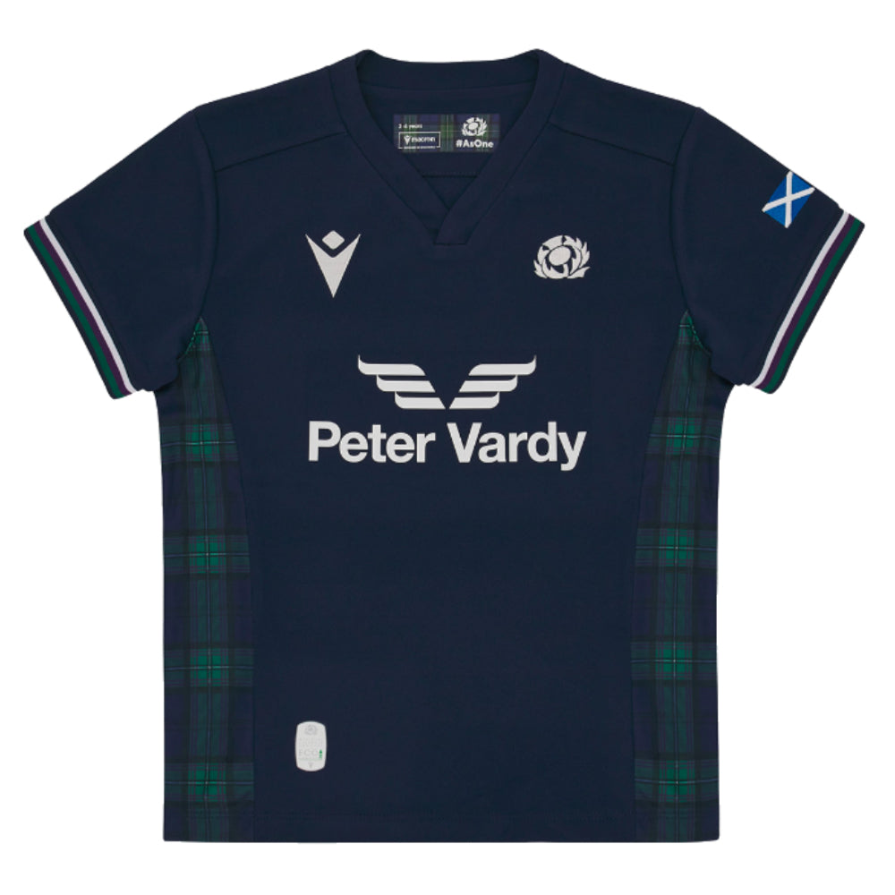 2023-2024 Scotland Home Rugby Little Kids Shirt Product - Football Shirts Macron   