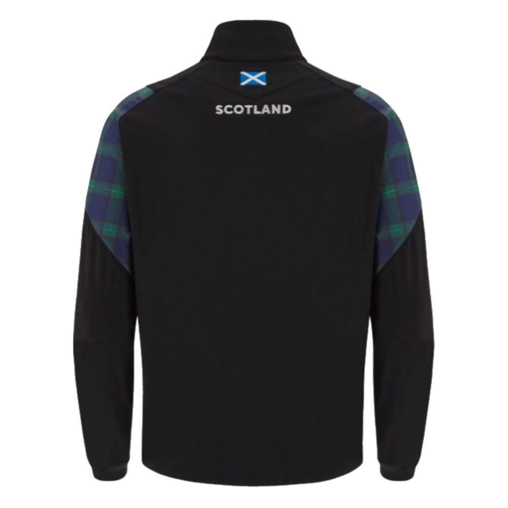 2023-2024 Scotland Rugby Half Zip Travel Fleece (Black) Product - Fleeces Macron   