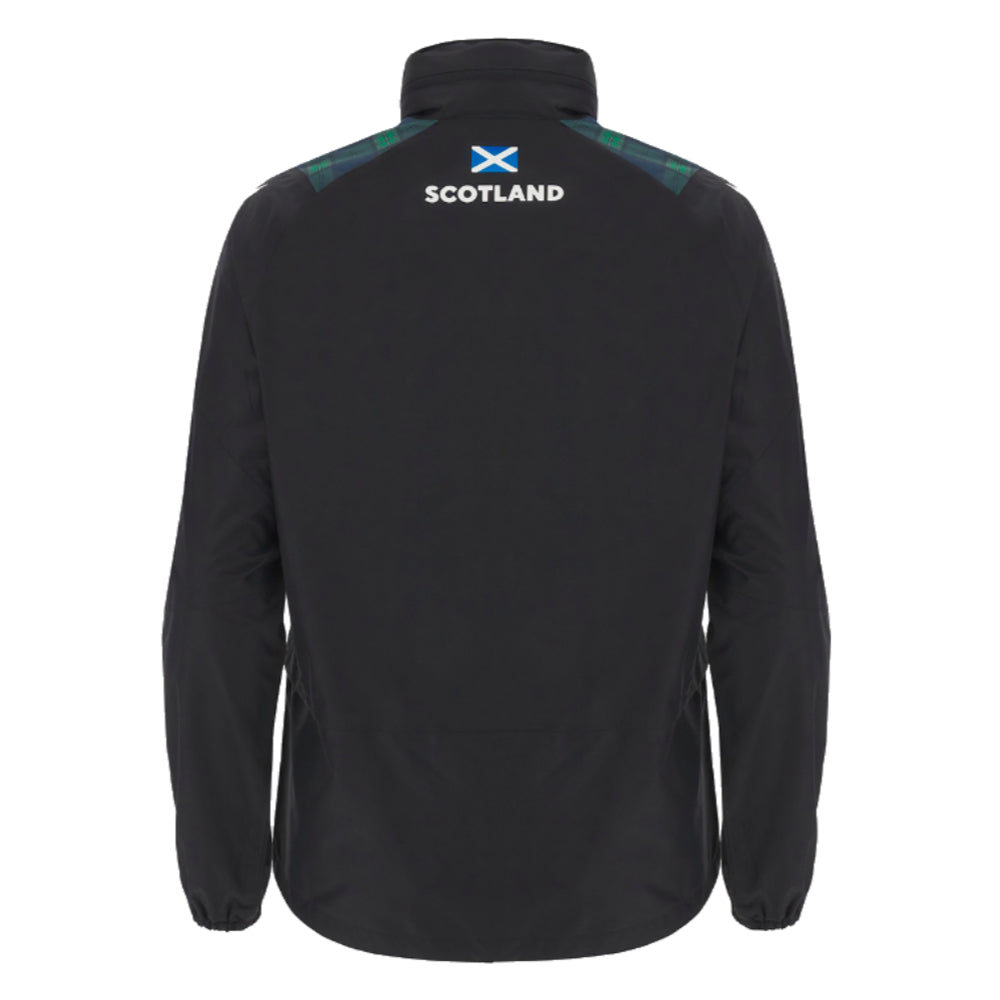 2023-2024 Scotland Rugby Waterproof Jacket (Black) Product - Jackets Macron   