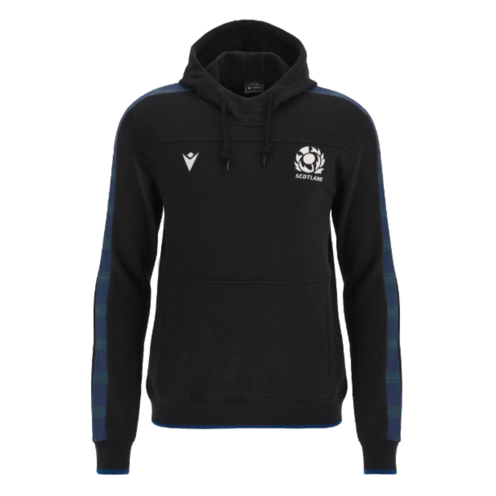 2023-2024 Scotland Rugby Kangaroo Pouch Hoody (Black) Product - Hoodies Macron   