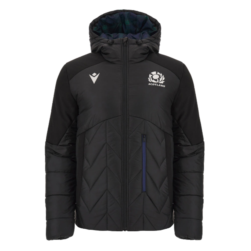 2023-2024 Scotland Rugby Bomber Jacket (Black) Product - Jackets Macron   
