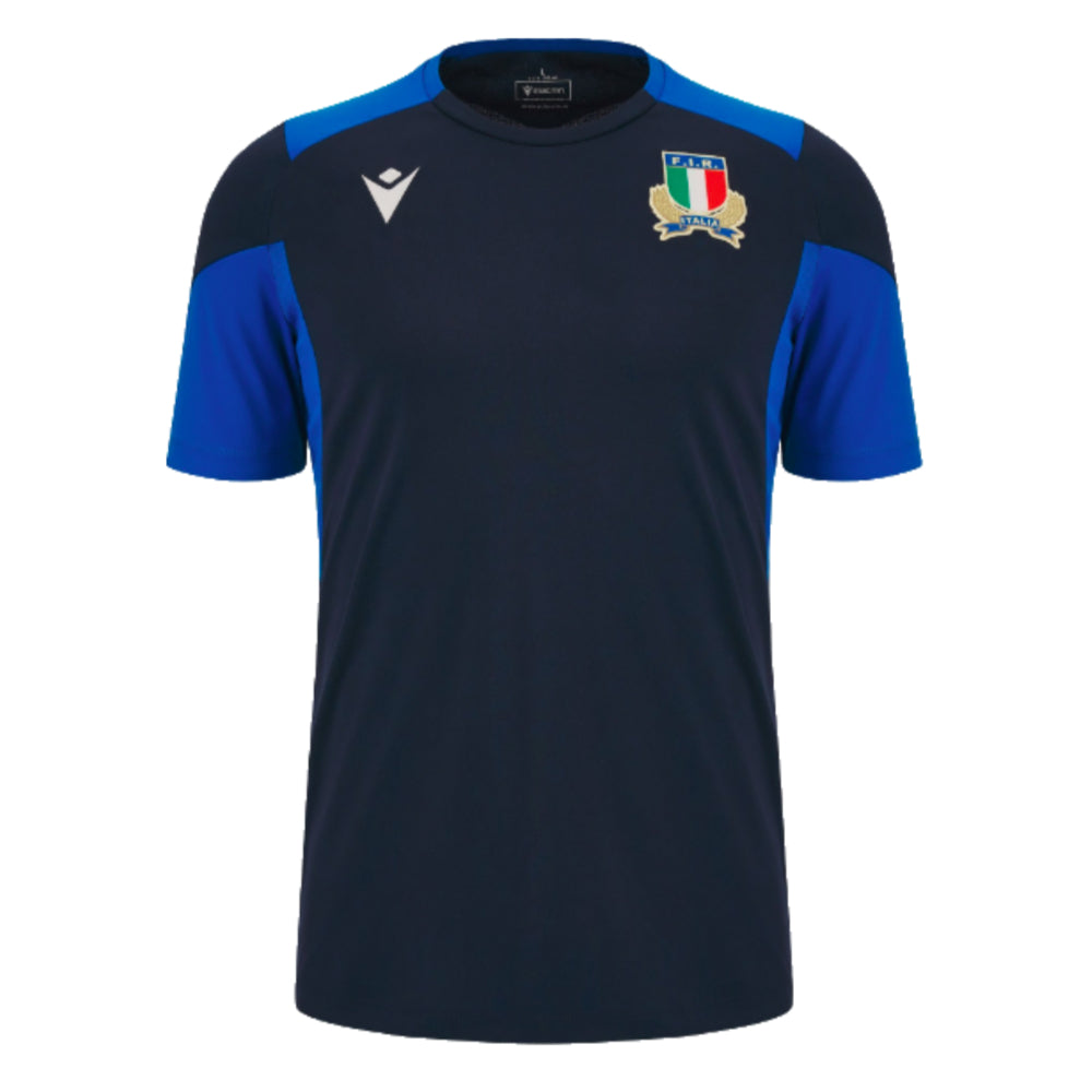 2023-2024 Italy Rugby Training Shirt (Navy) Product - Training Shirts Macron   