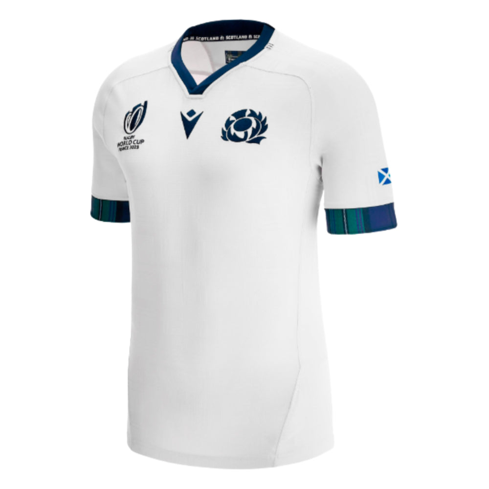 Scotland RWC 2023 Away Rugby Body Fit Shirt Product - Football Shirts Macron   