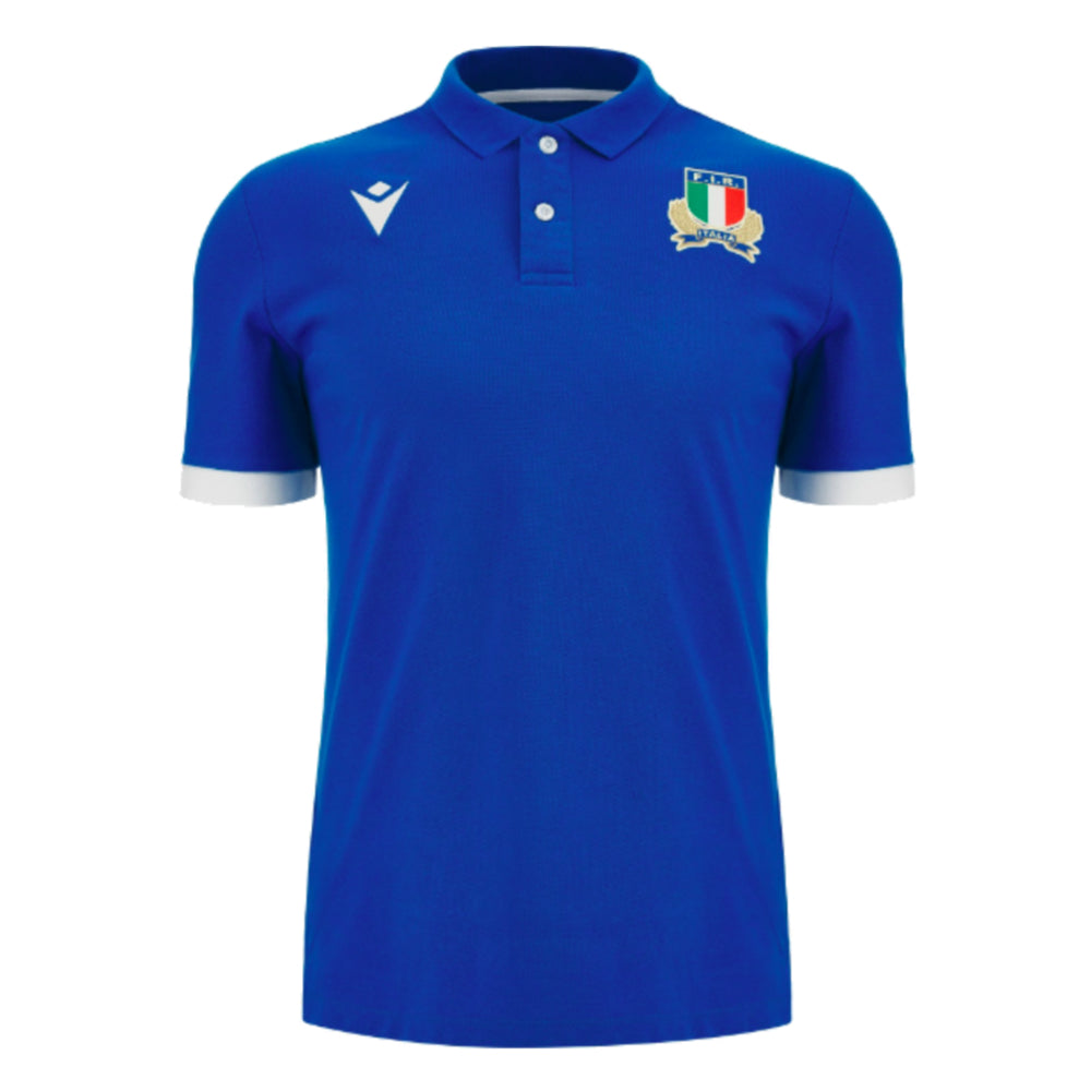 2023-2024 Italy Home Cotton Rugby Shirt Product - Football Shirts Macron   