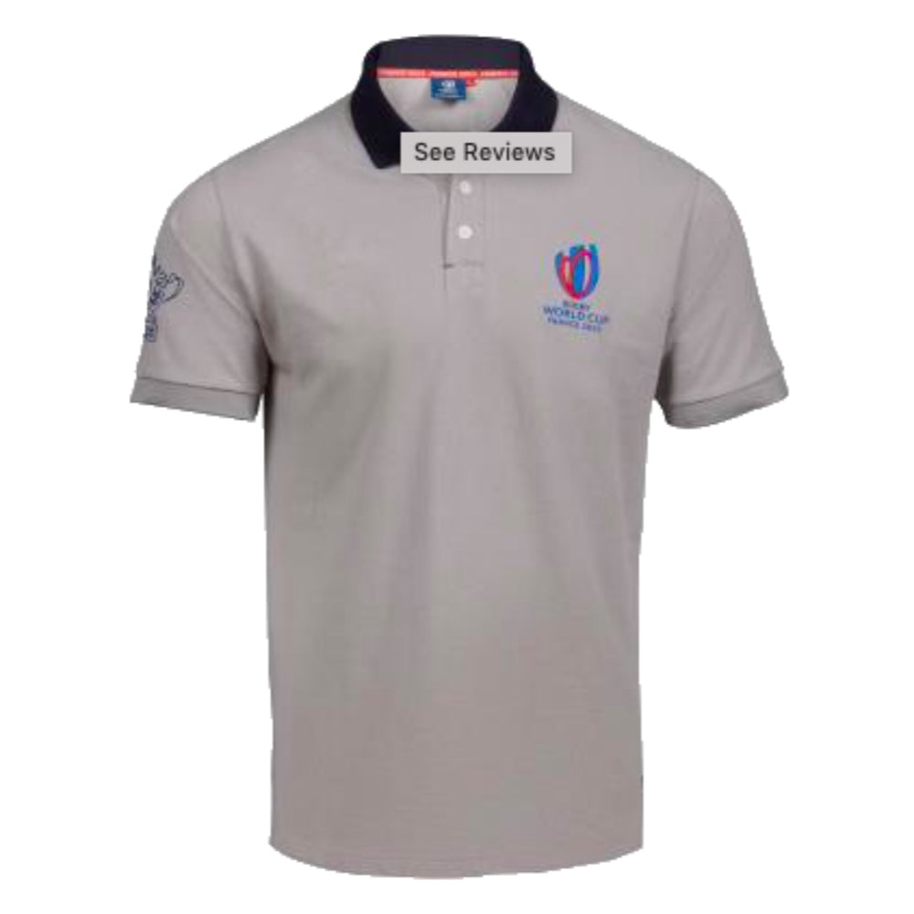 RWC 2023 Mens Logo Polo Shirt (Grey) Product - Polo Shirts Sportfolio   