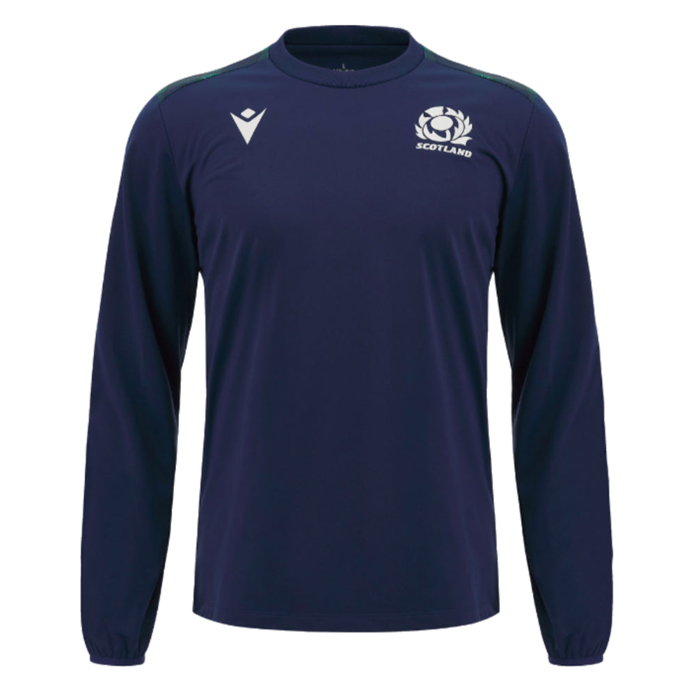 2023-2024 Scotland Rugby Round Neck Training Sweatshirt (Navy) Product - Sweat Tops Macron   