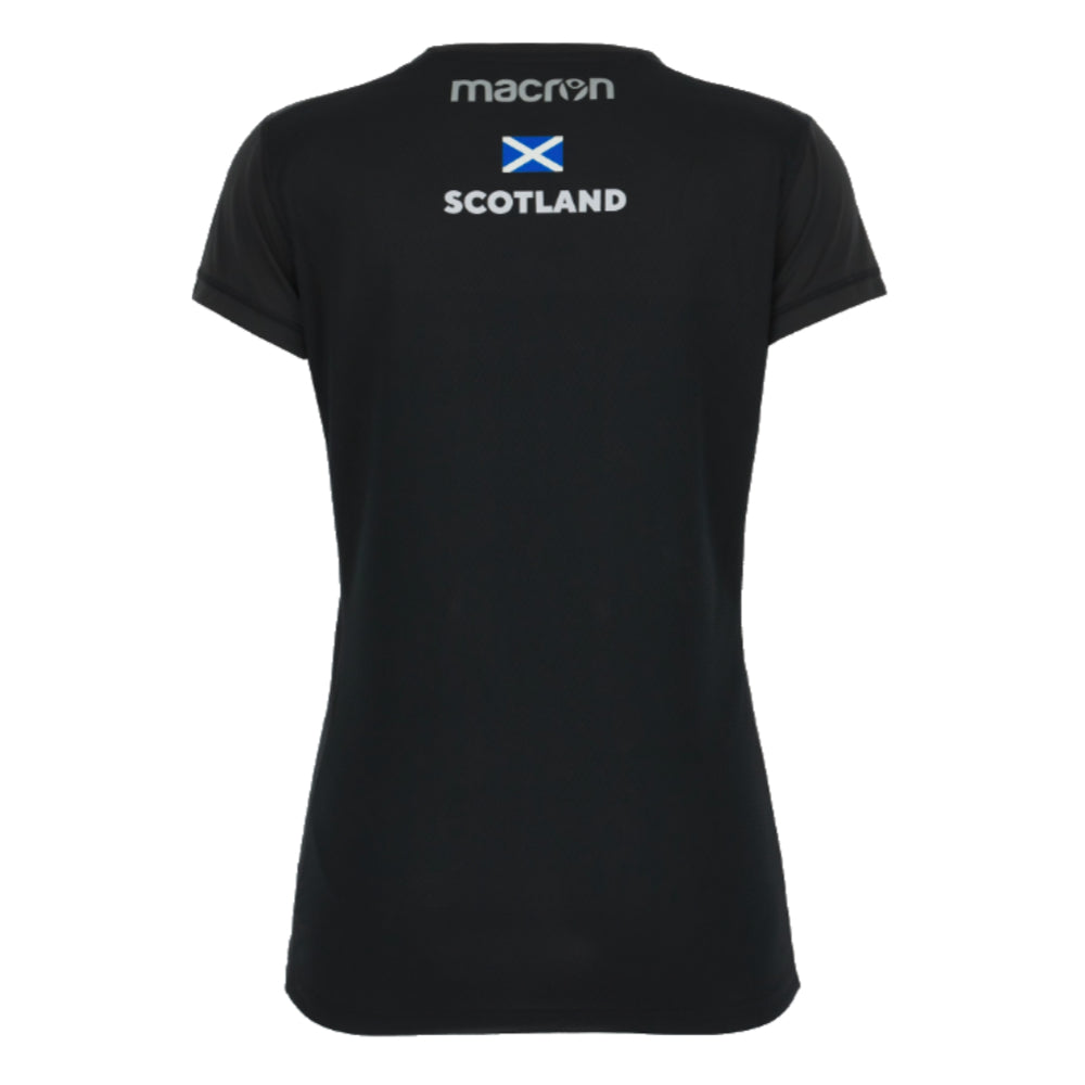 2023-2024 Scotland Rugby Training Shirt (Black) - Ladies Product - Training Shirts Macron   