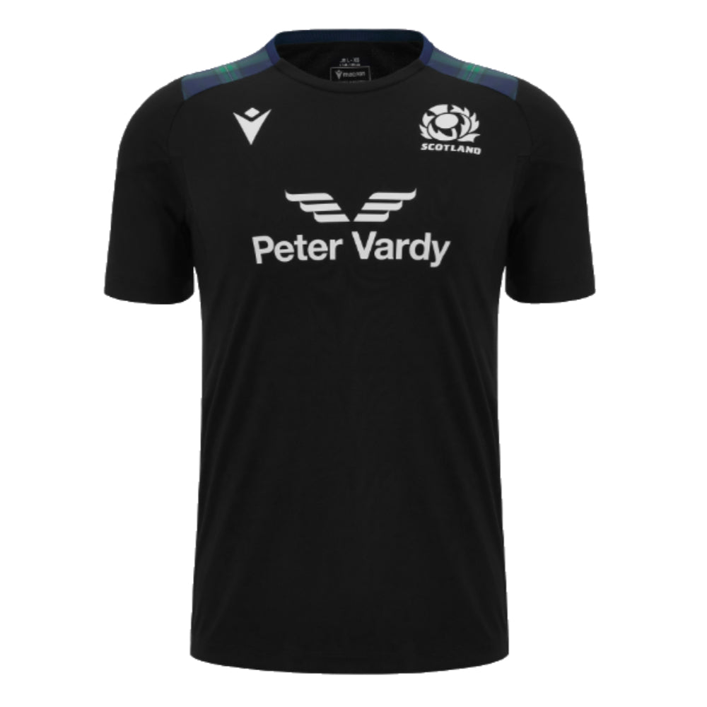 2023-2024 Scotland Rugby Training Shirt (Black) - Kids Product - Training Shirts Macron   