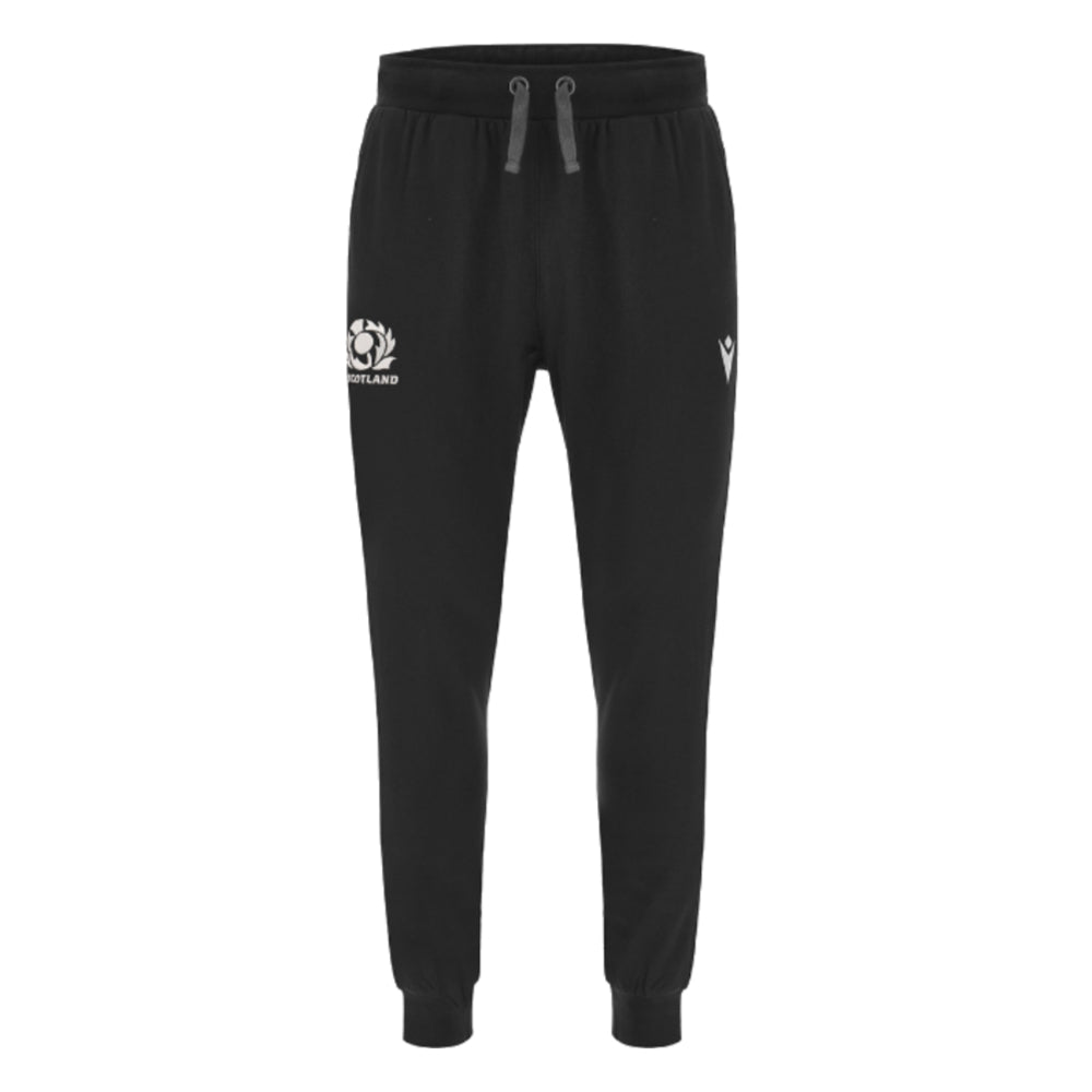 2023-2024 Scotland Rugby Travel Cotton Pants (Black) Product - Pants Macron   