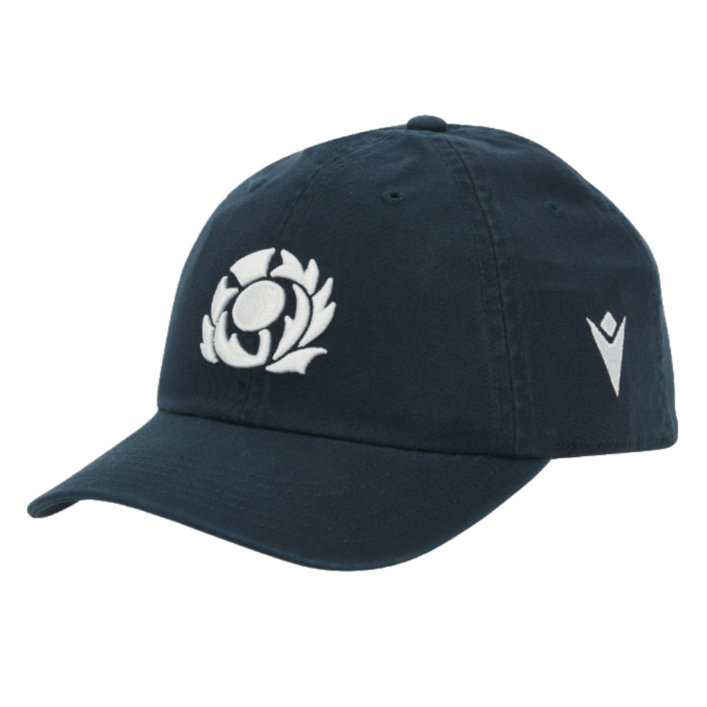 2023-2024 Scotland Rugby Baseball Cap (Navy) Product - Headwear Macron   