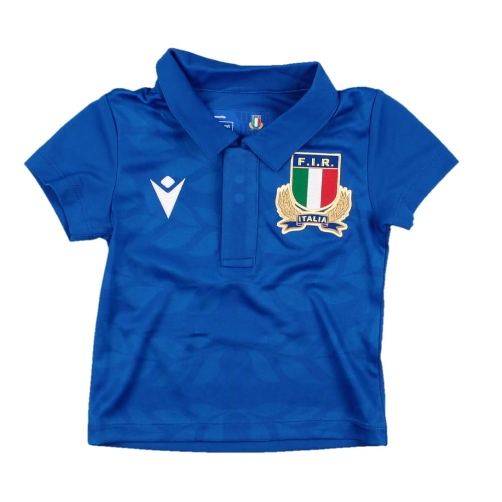 2023-2024 Italy Rugby Home Little Boys Shirt Product - Football Shirts Macron   