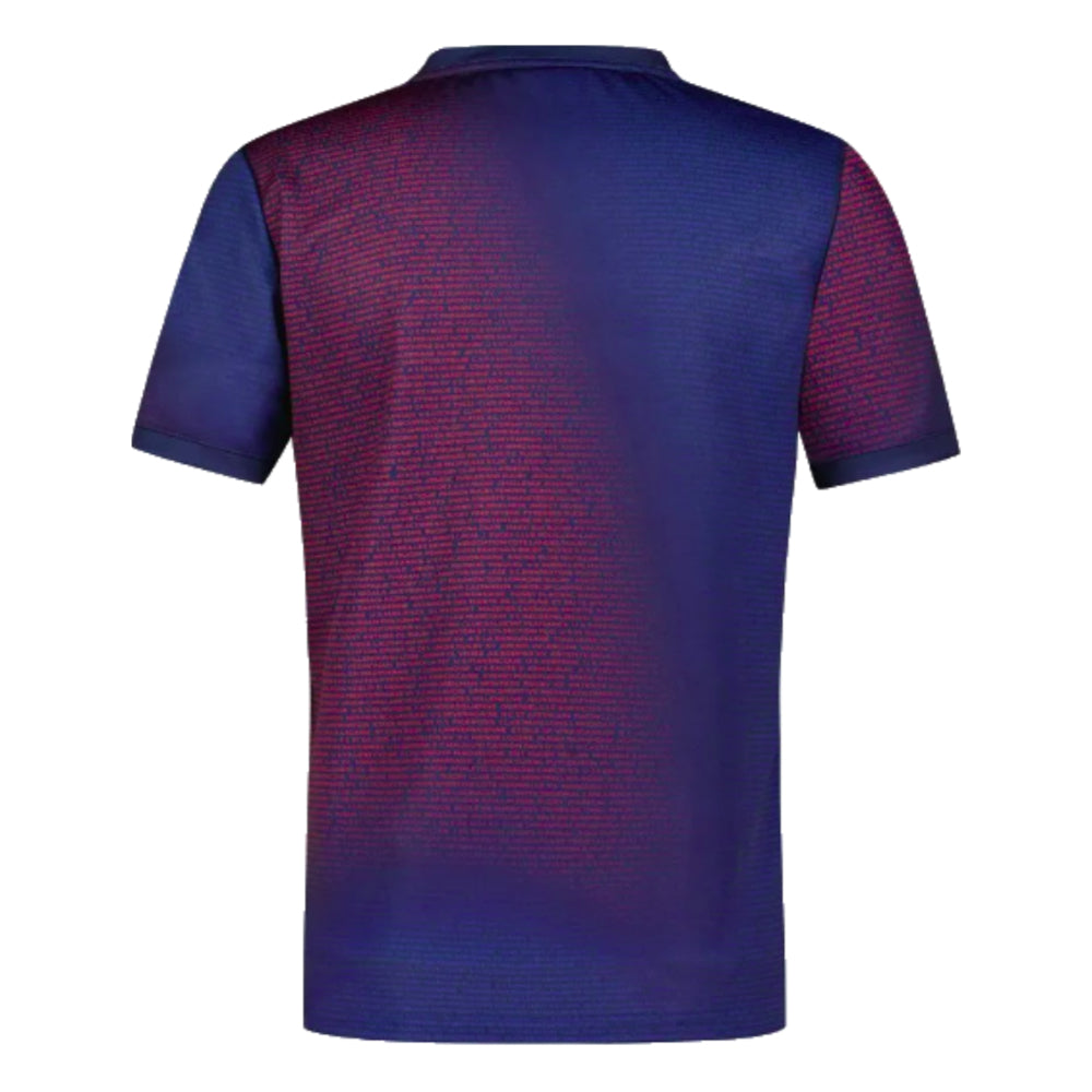 2023-2024 France Rugby PRO Pre-Match Shirt (Blue) Product - Training Shirts Le Coq Sportif   