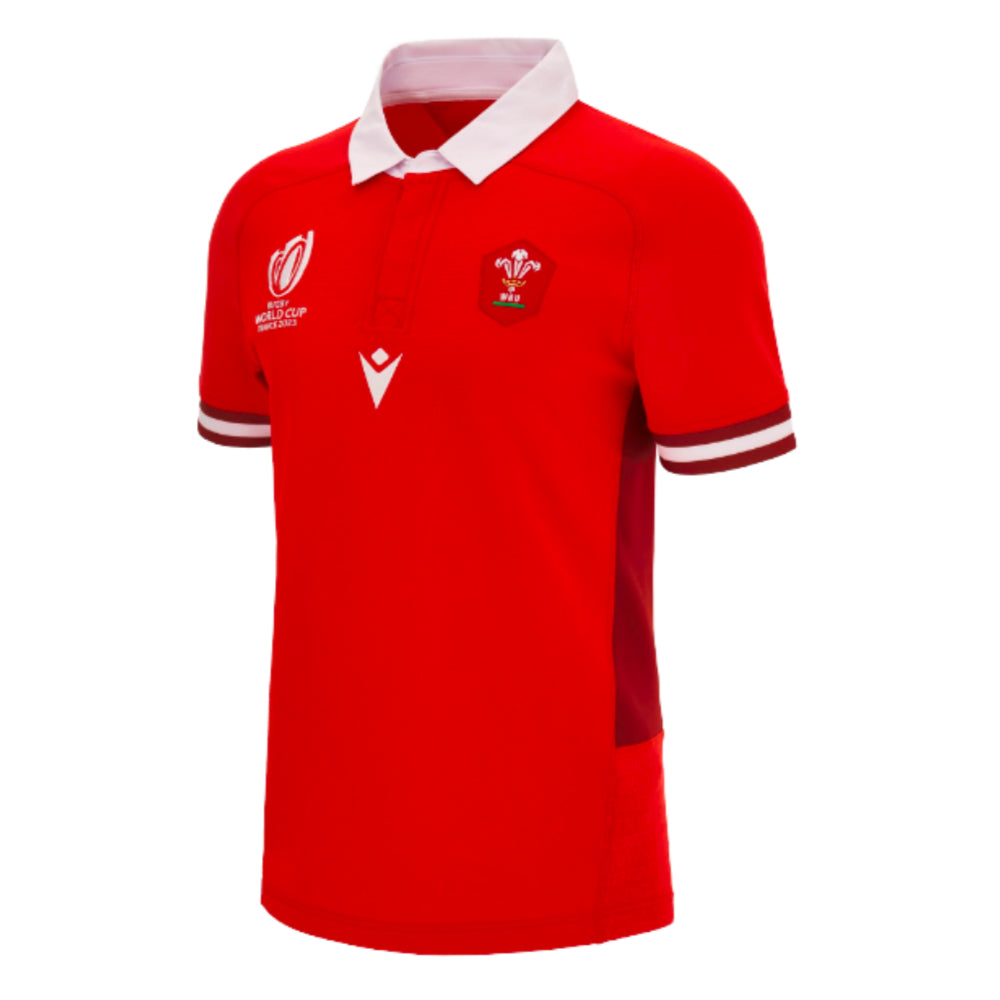 Wales RWC 2023 Home Slim Fit Match Rugby Shirt Product - Football Shirts Macron   
