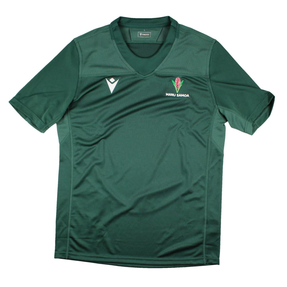 2023-2024 Samoa Rugby Training Jersey (Green) Product - Training Shirts Macron   