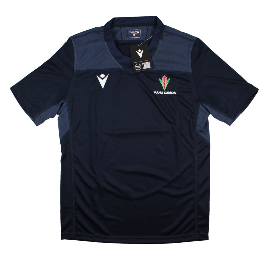 2023-2024 Samoa Rugby Training Jersey (Navy) Product - Training Shirts Macron   