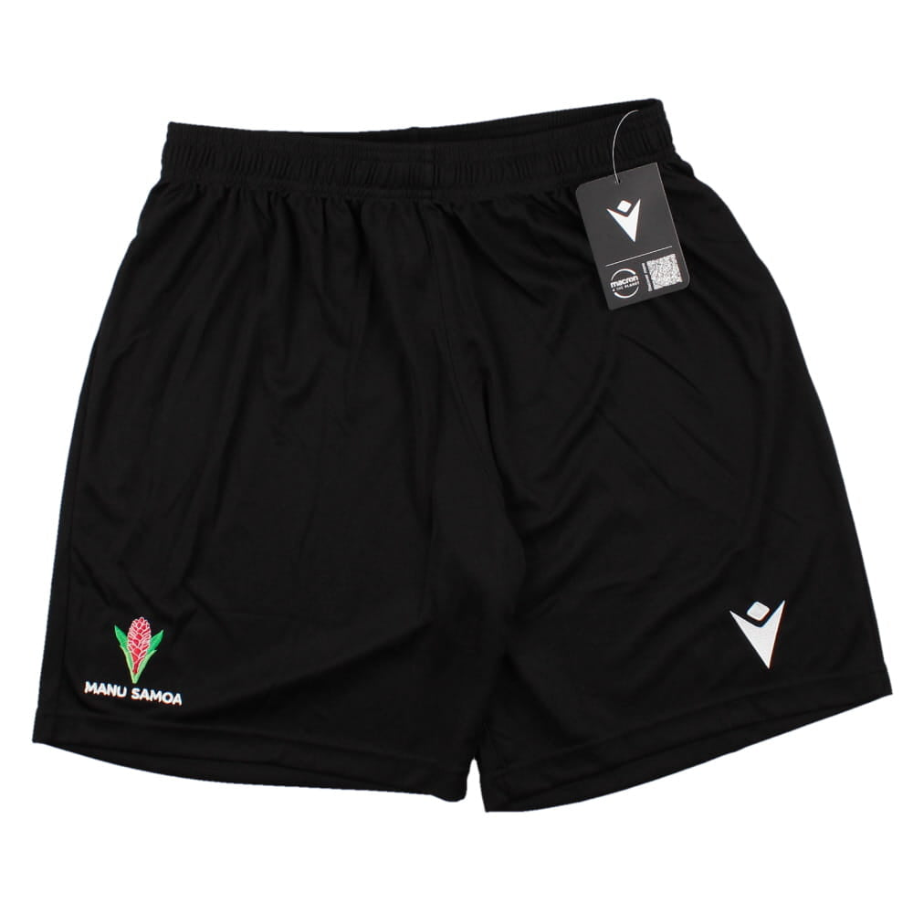 2023-2024 Samoa Rugby Light Training Shorts (Black) Product - Shorts Macron   