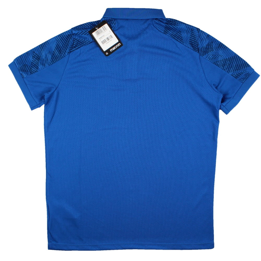 2023-2024 Samoa Rugby Travel Player Poly Polo Shirt (Royal) Product - Polo Shirts Macron   