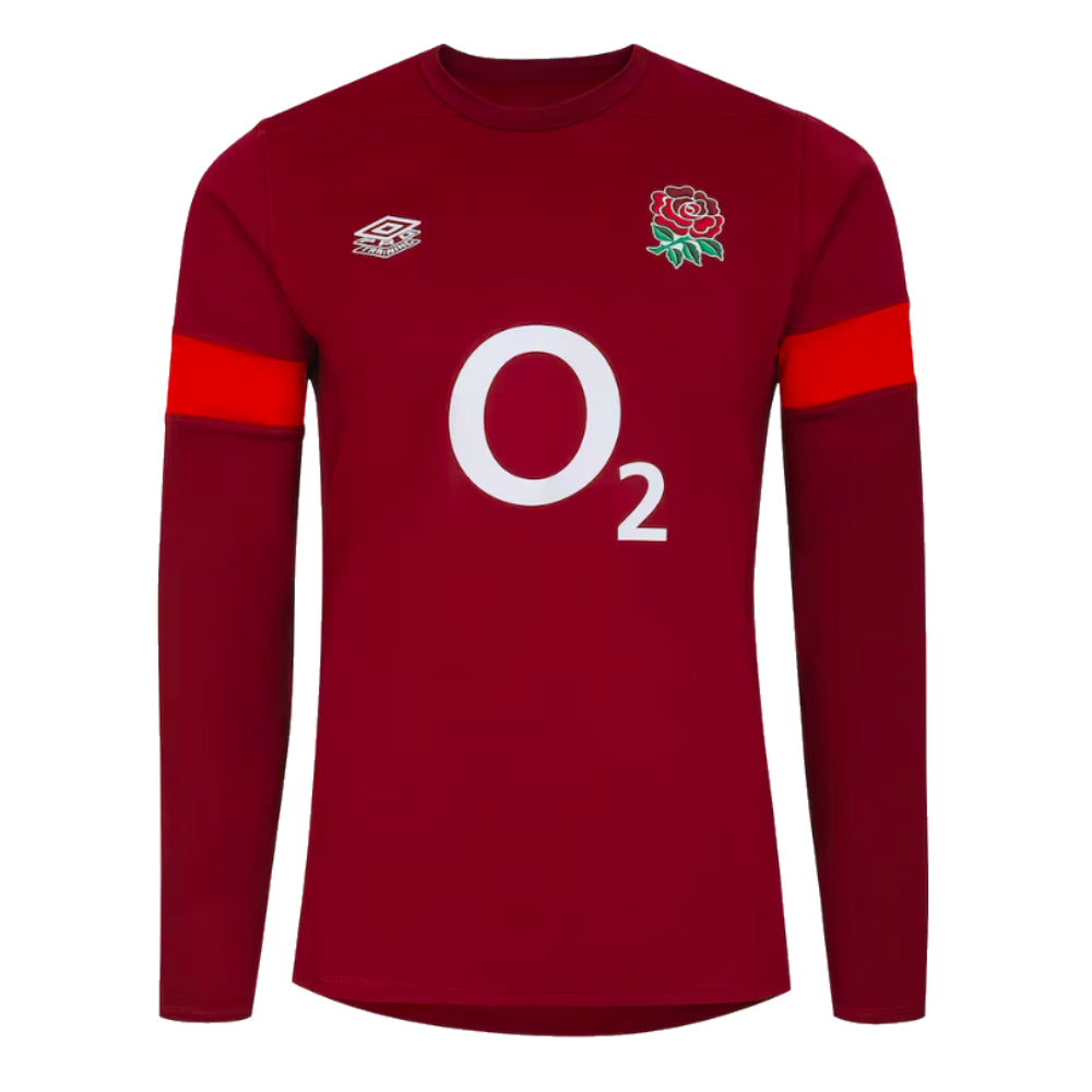 2023-2024 England Rugby Contact Drill Top (Flame Scarlet) Product - Training Tops Umbro   