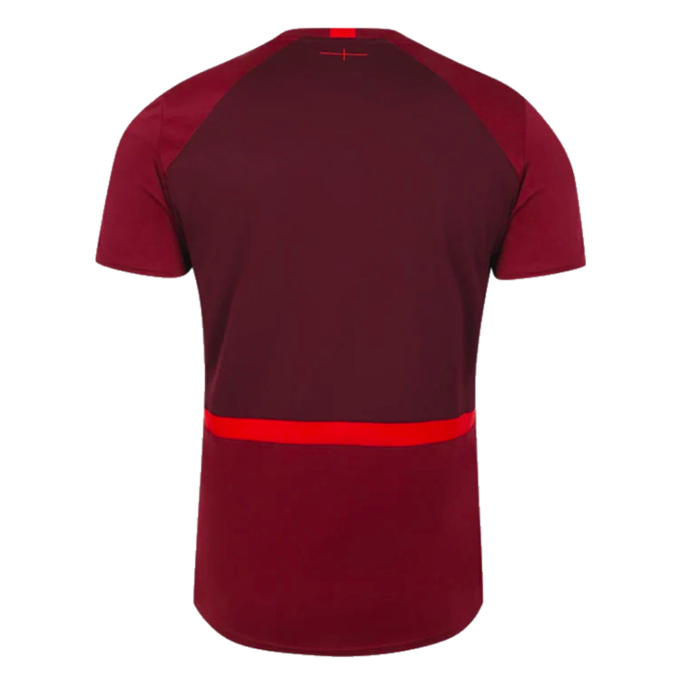 2023-2024 England Rugby Gym Tee (Tibetan Red) Product - Training Shirts Umbro   