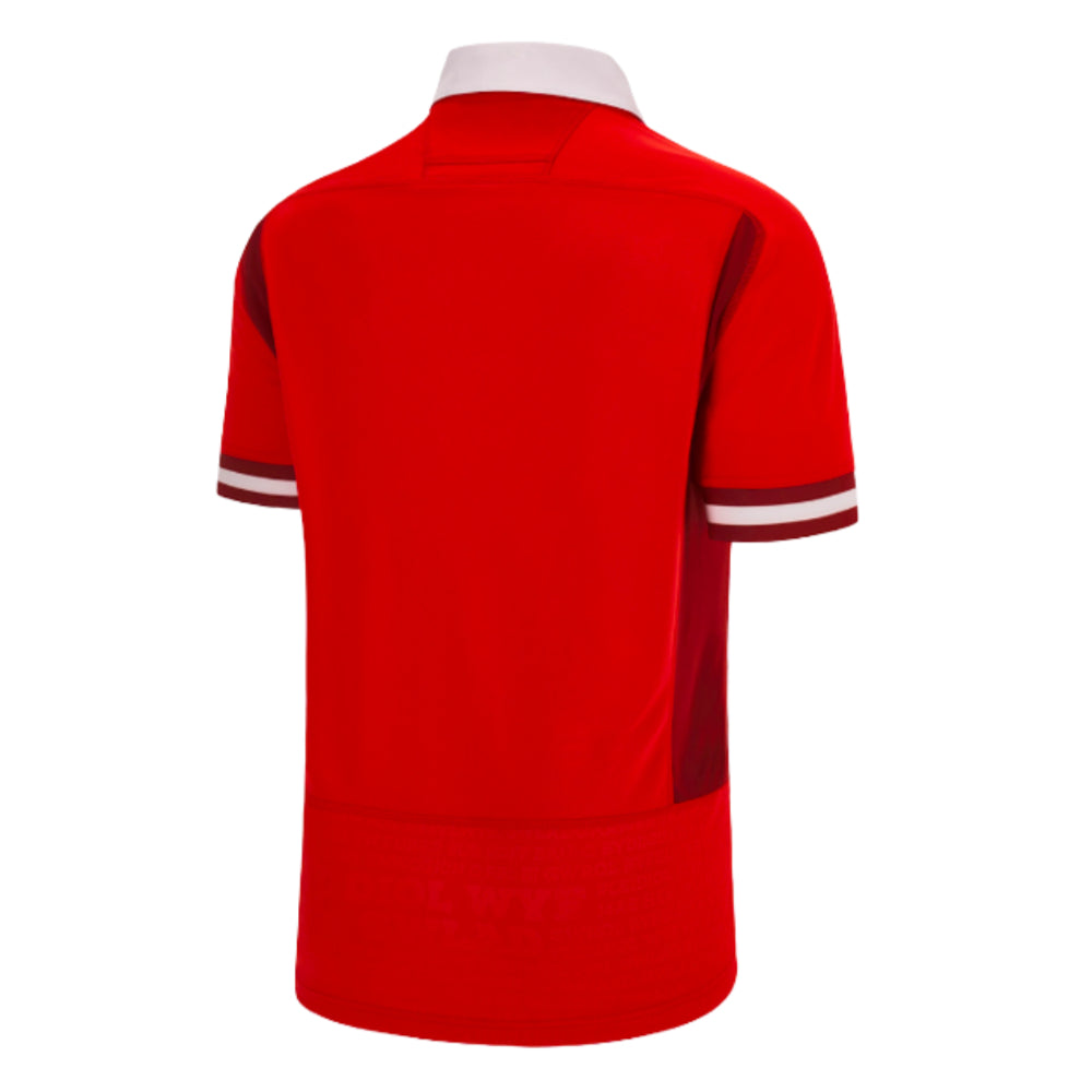 Wales RWC 2023 WRU Rugby Cotton Home Shirt (Your Name) Product - Hero Shirts Macron   