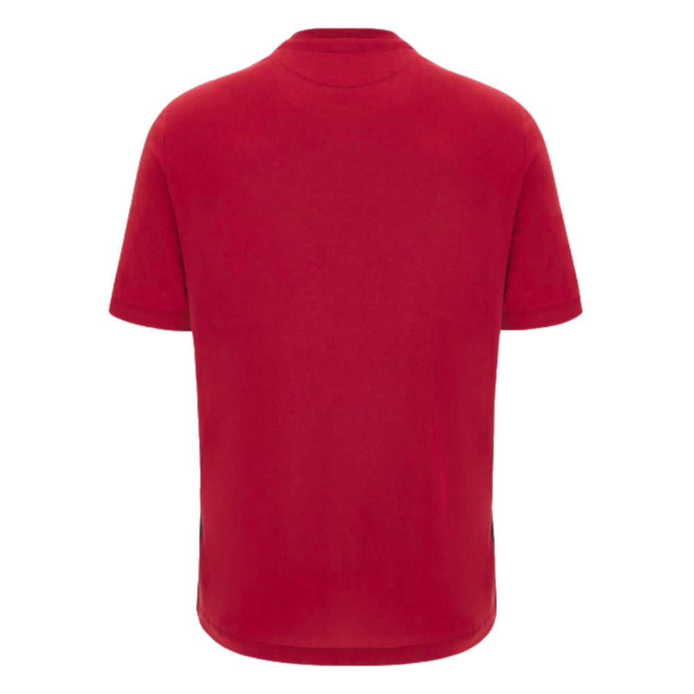 2023-2024 Wales Rugby Travel Cotton Shirt (Red) Product - T-Shirt Macron   