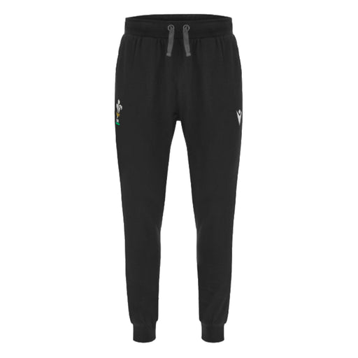 2023-2024 Wales Rugby Travel Brushed Cotton Pants (Black) Product - Pants Macron   