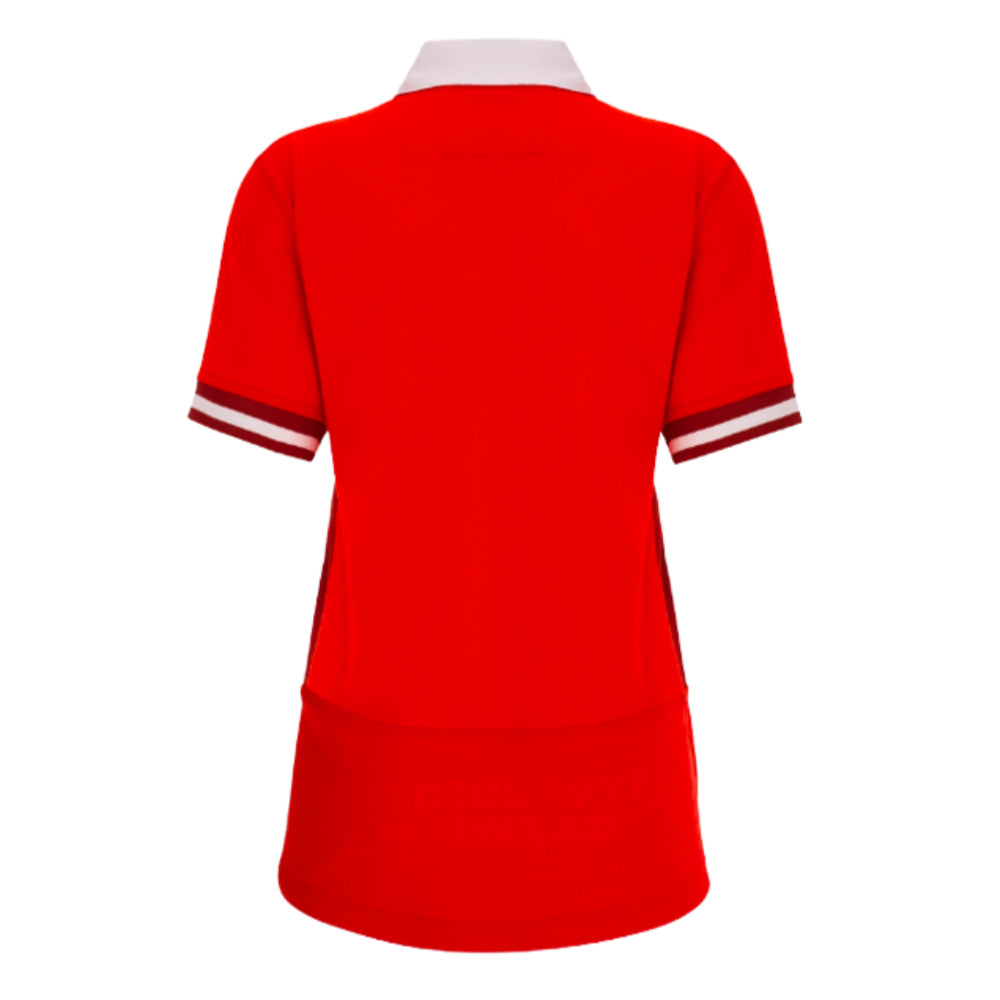 2023-2024 Wales Rugby WRU Home Cotton Shirt (Ladies) (Your Name) Product - Hero Shirts Macron   