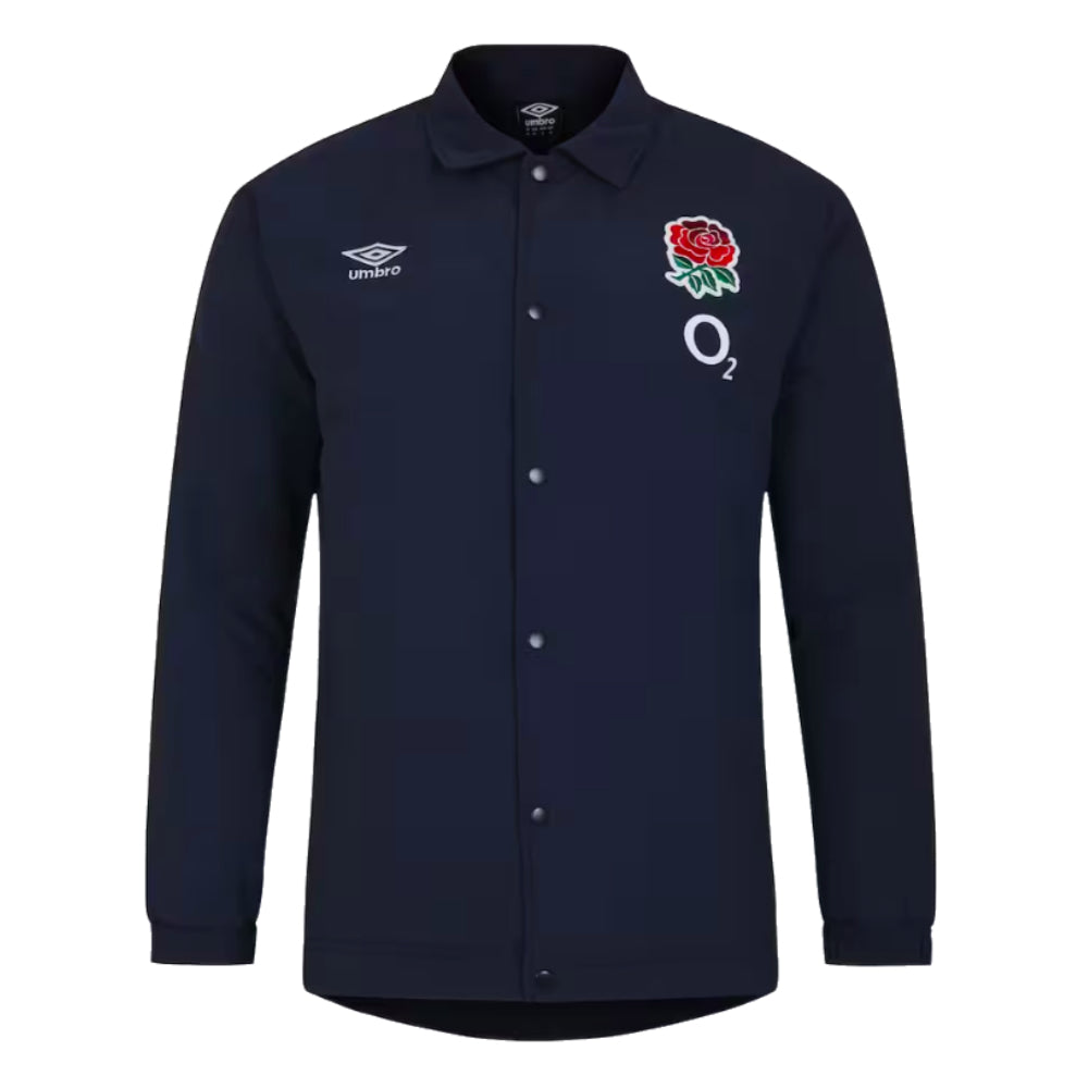 2023-2024 England Rugby Coach Jacket (Navy Blazer) Product - Jackets Umbro   