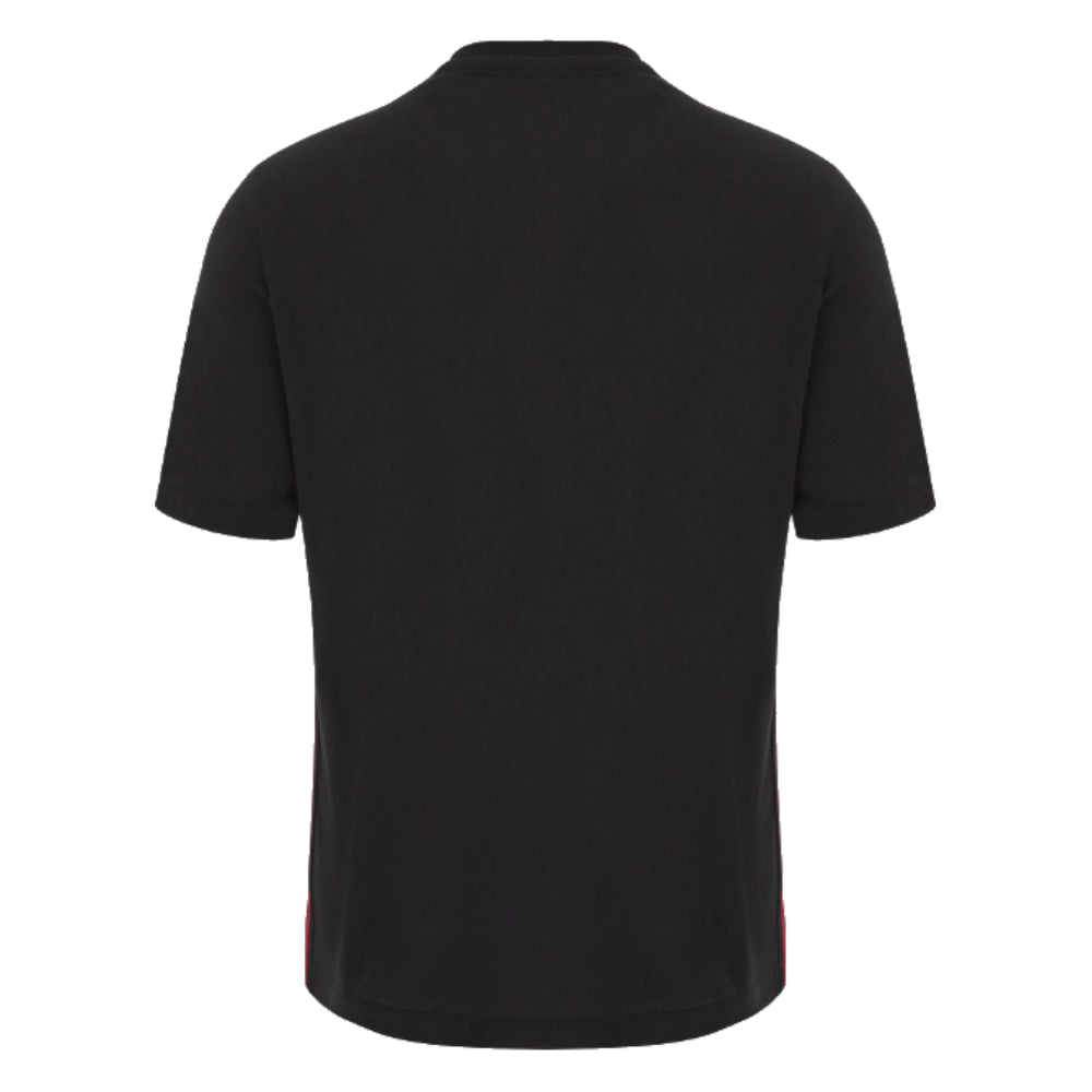 2023-2024 Wales Rugby Travel Cotton Shirt (Black) Product - T-Shirt Macron   