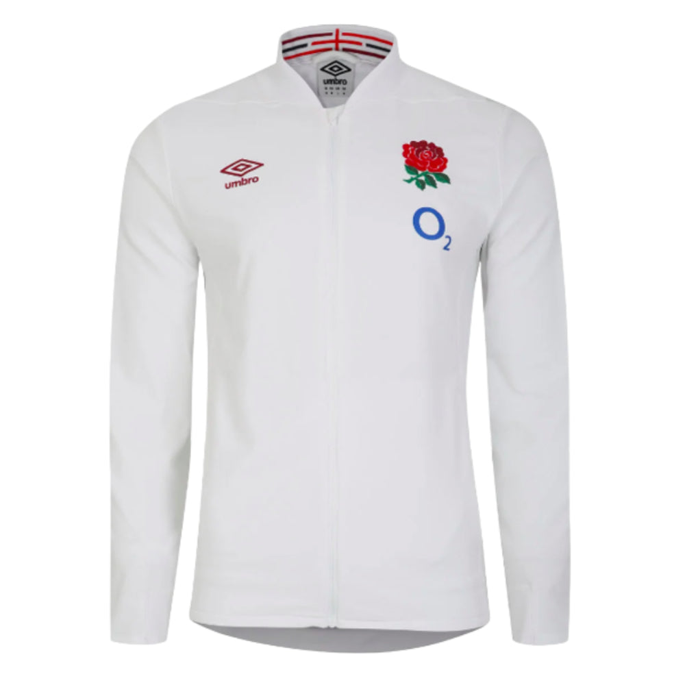 2023-2024 England Rugby Anthem Jacket (White) Product - Jackets Umbro   