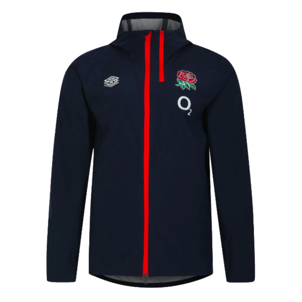 2023-2024 England Rugby Rain Jacket (Navy Blazer) Product - Jackets Umbro   