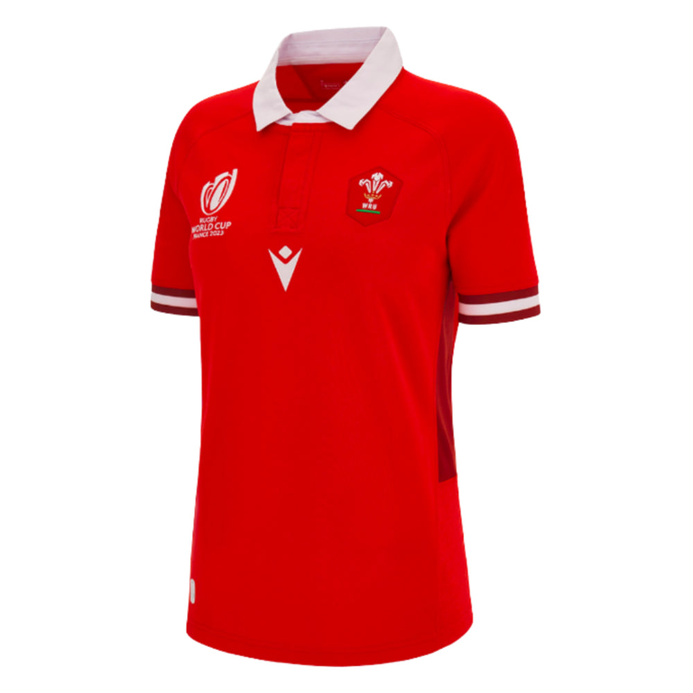 Wales RWC 2023 WRU Home Rugby Shirt (Ladies) Product - Football Shirts Macron   