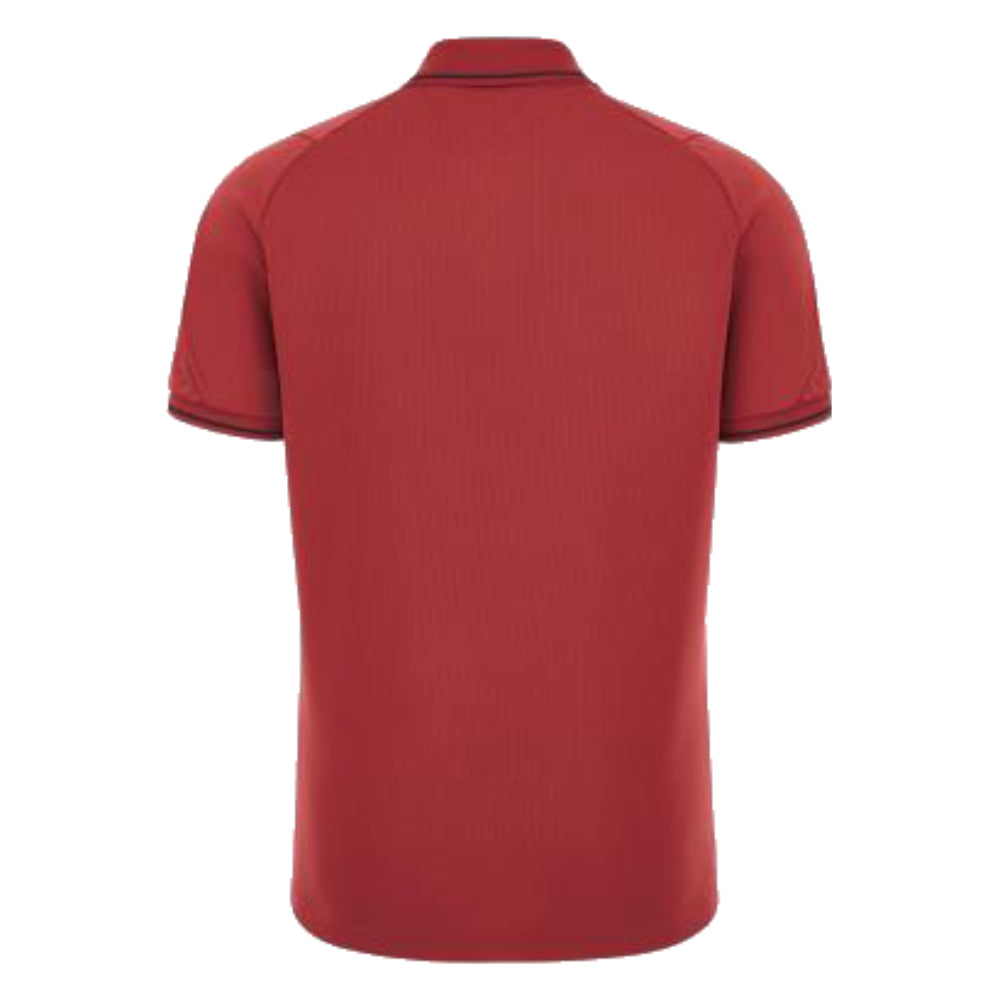 2023-2024 Wales Rugby Travel Polo Shirt (Red) Product - Polo Shirts Macron   