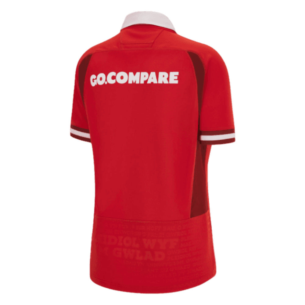 2023-2024 Wales Rugby WRU Home Shirt (Ladies) Product - Football Shirts Macron   