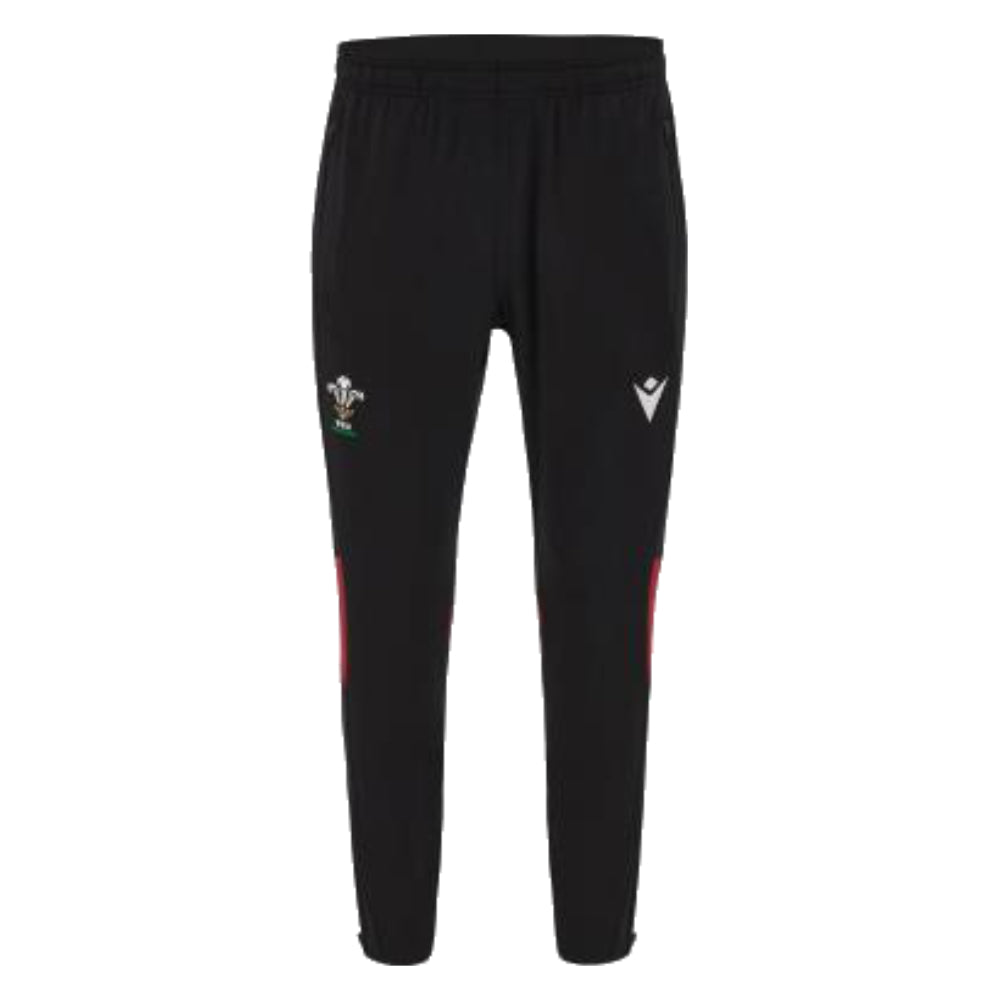 2023-2024 Wales Rugby WRU Fitted Track Pants (Black) Product - Pants Macron   