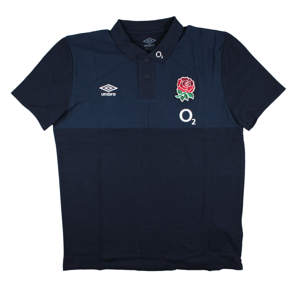 2023-2024 England Rugby CVC Polo (Navy Blazer/Dress Blue) Product - Polo Shirts Umbro   