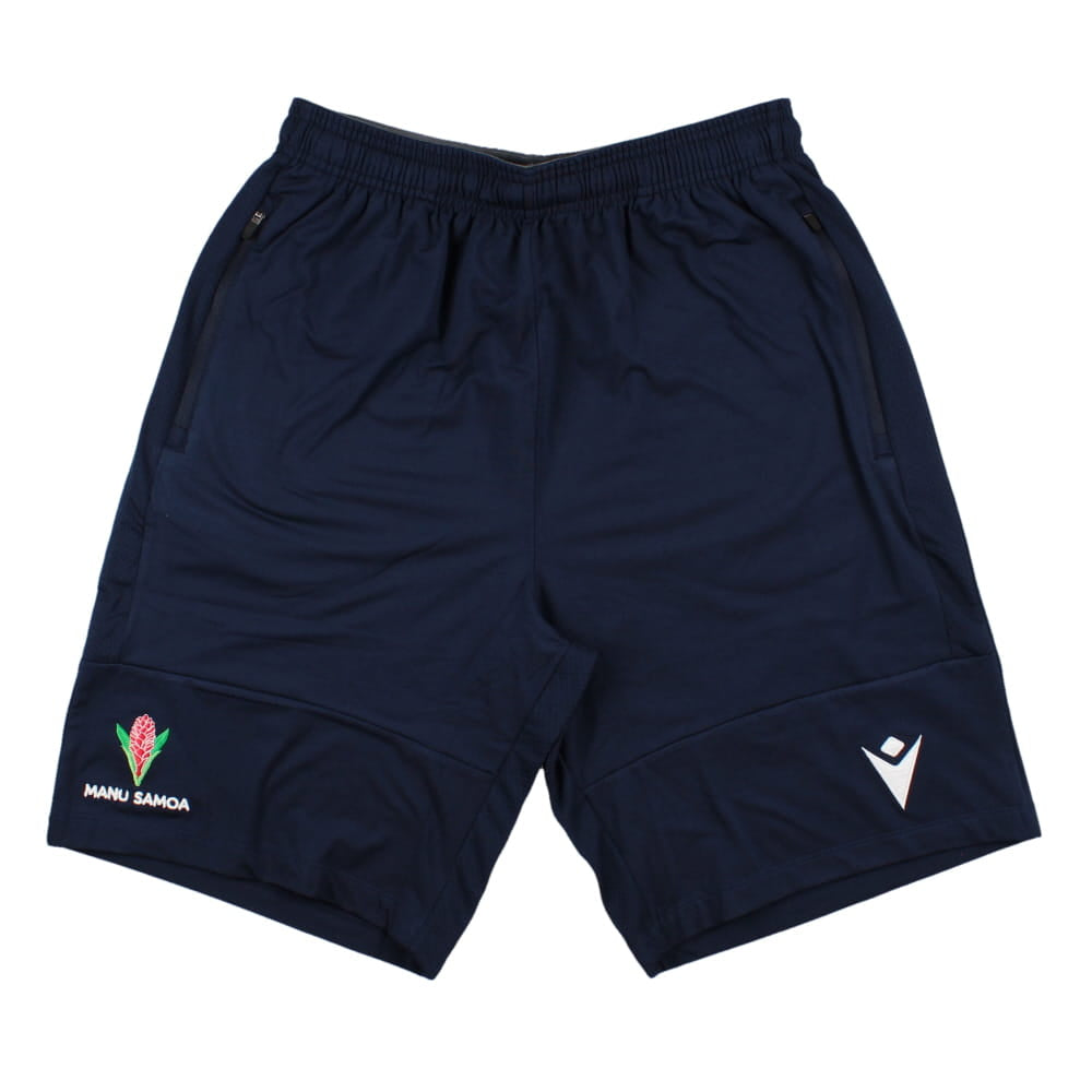 2023-2024 Samoa Rugby Micro Bermuda Shorts (Navy) Product - Shorts Macron   