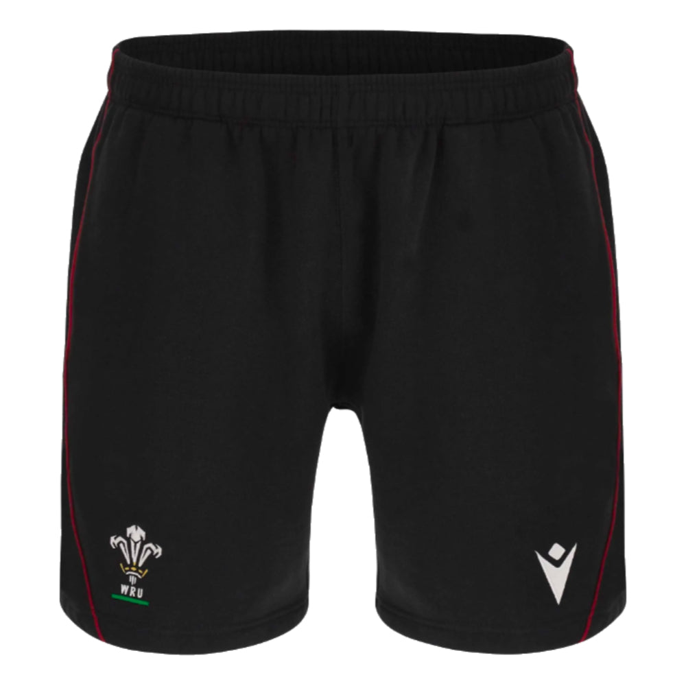 2023-2024 Wales Rugby Bermuda Shorts (Black) Product - Shorts Macron   
