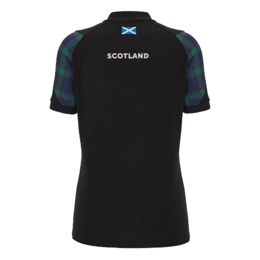 2023-2024 Scotland Rugby Travel Polo Shirt (Black) - Ladies_1