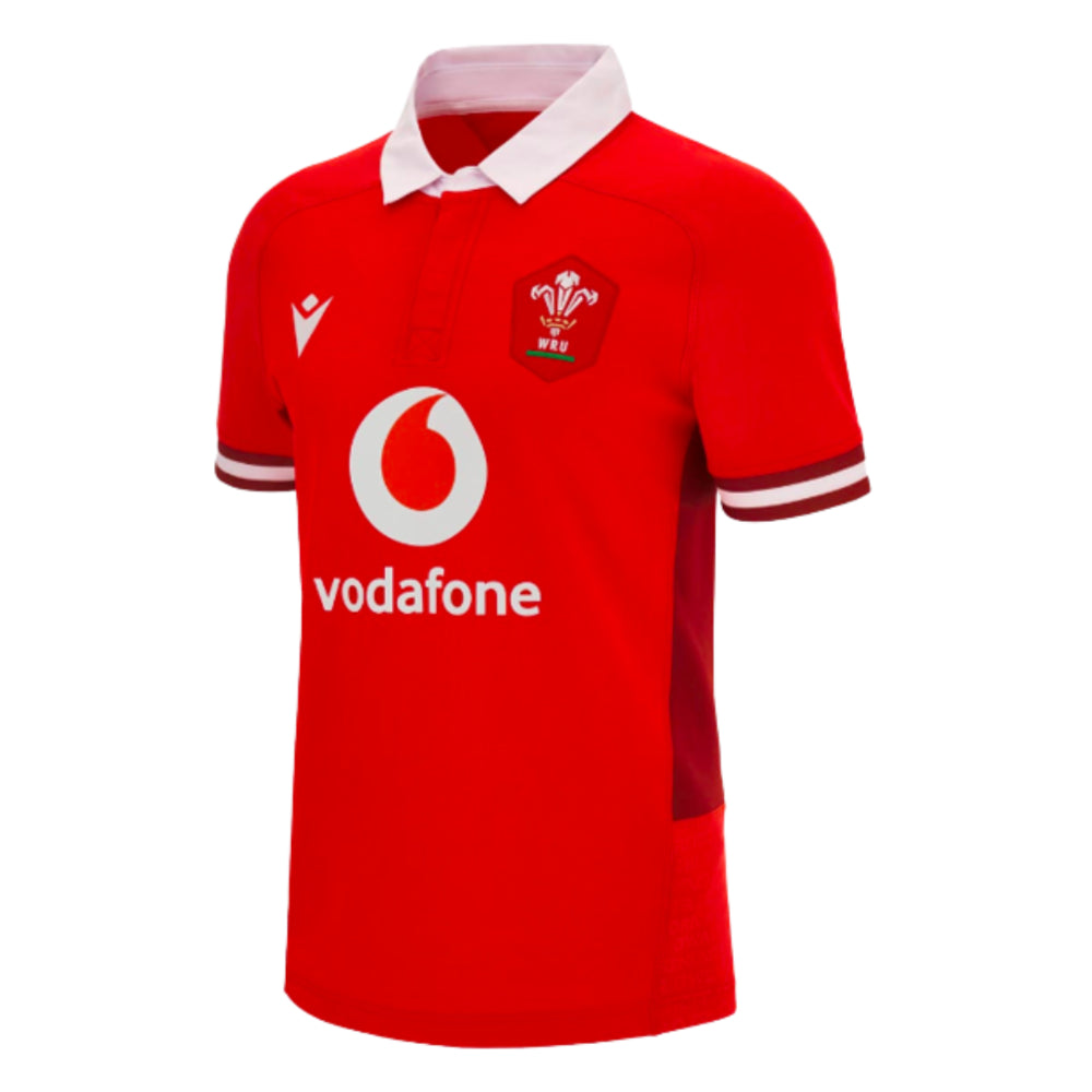 2023-2024 Wales Rugby WRU Home Body Fit Shirt Product - Football Shirts Macron   