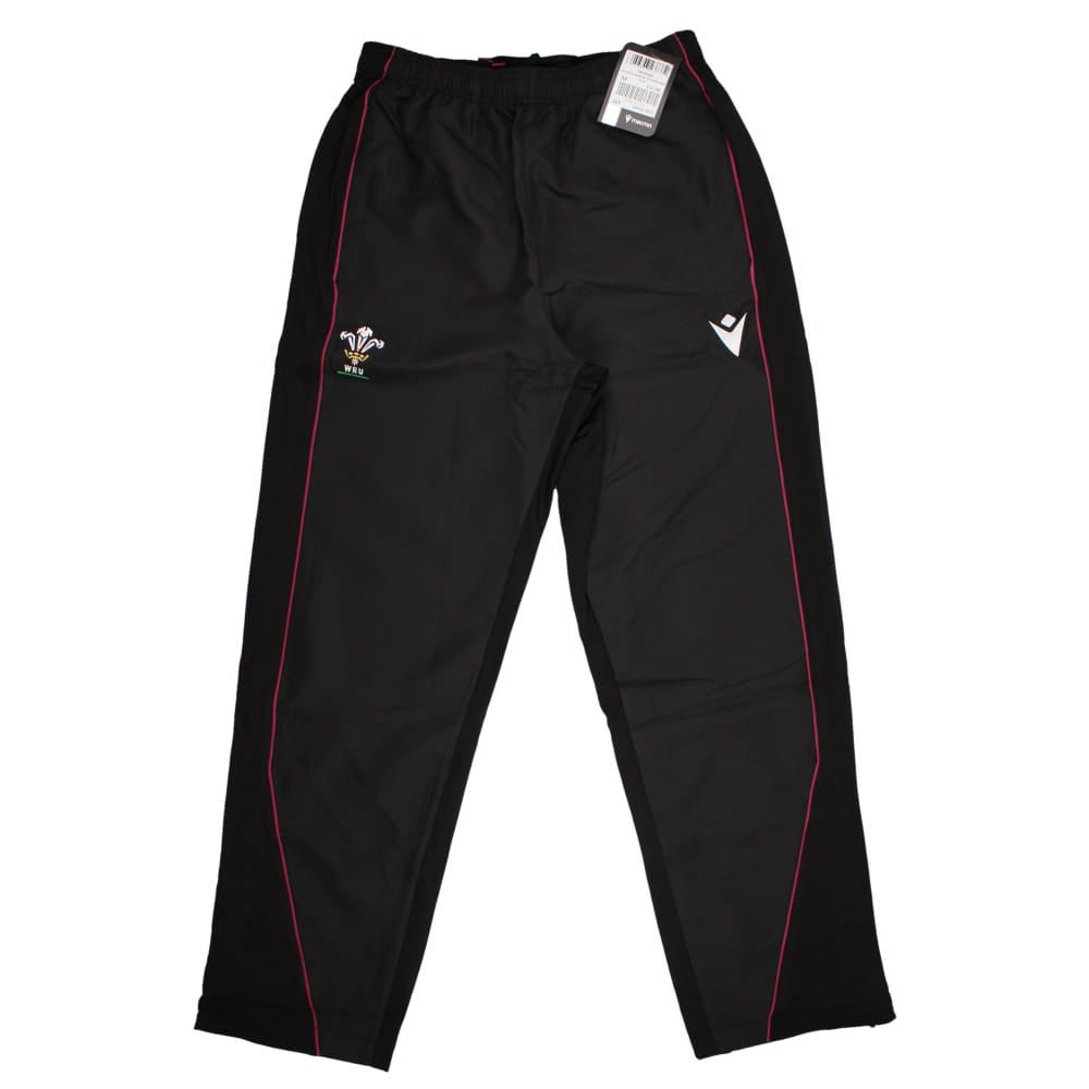 2023-2024 Wales Rugby Track Pants (Black) Product - Pants Macron   