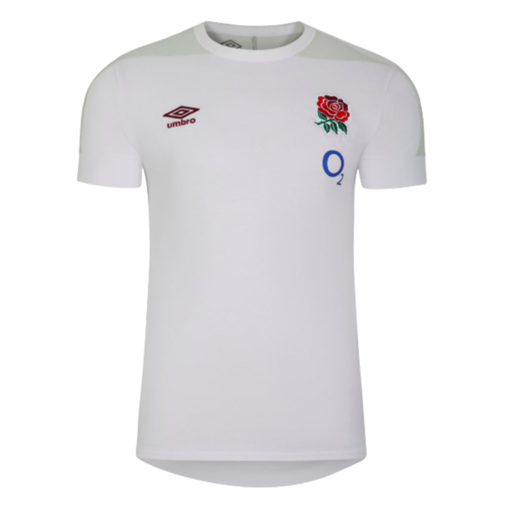 2023-2024 England Rugby Presentation Tee (White) Product - Training Shirts Umbro   