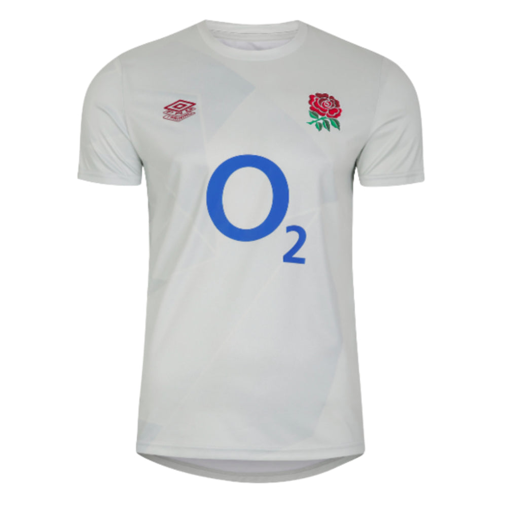 2023-2024 England Rugby Warm Up Jersey (Foggy Dew) Product - Training Shirts Umbro   