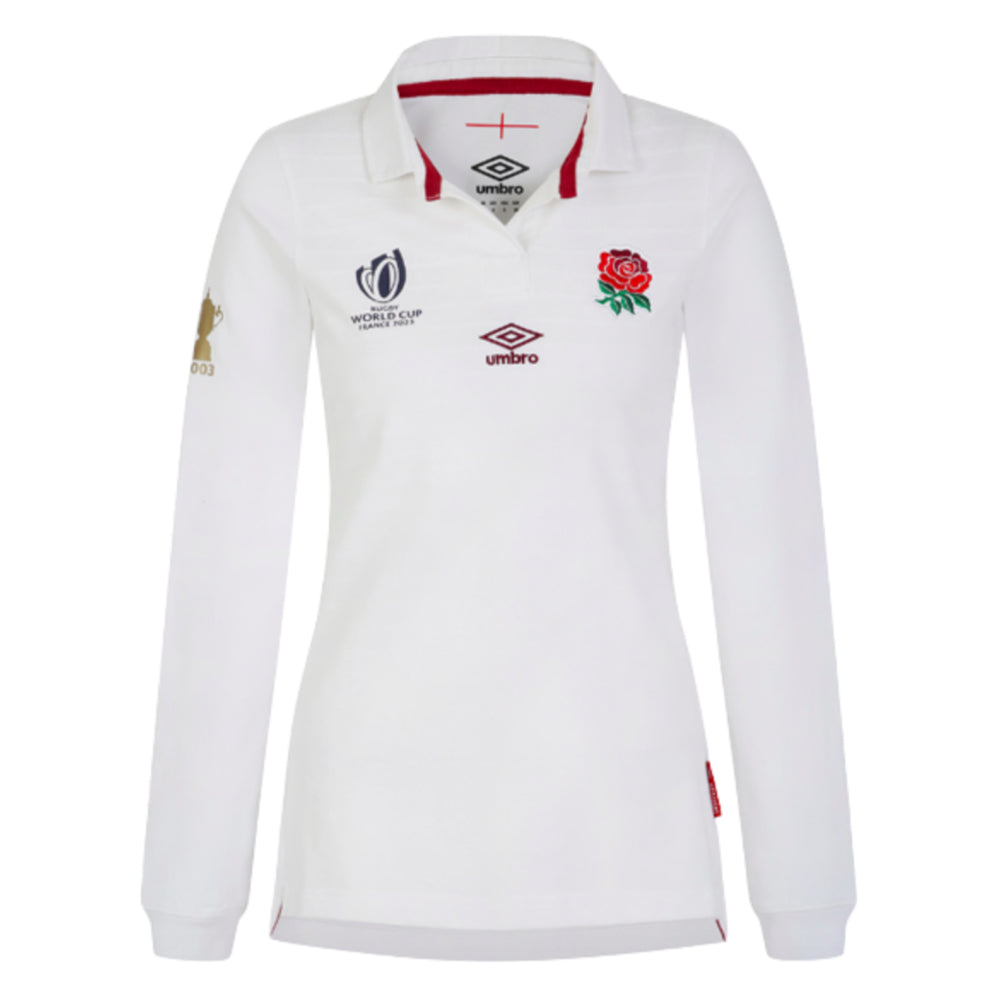 England RWC 2023 Home Classic LS Rugby Shirt (Ladies) Product - Football Shirts Umbro   